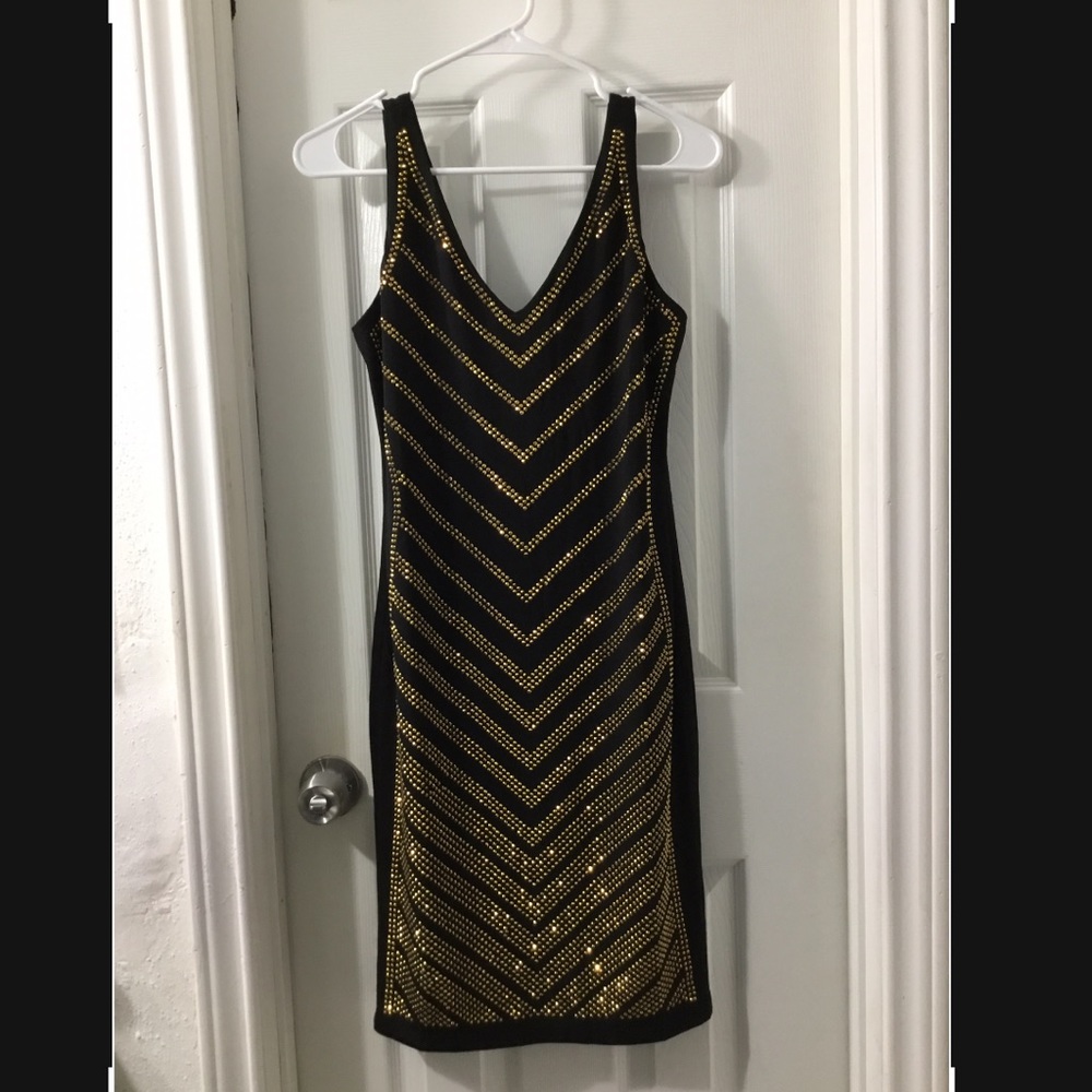 Carmen Marc Valvo Black Dress (S)